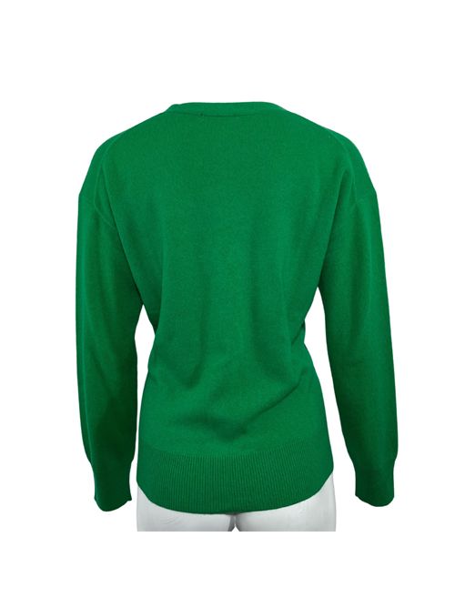WOMEN'S V NECK CARDIGAN GREEN ESSENTIEL STUDIO | LMD021VERDE